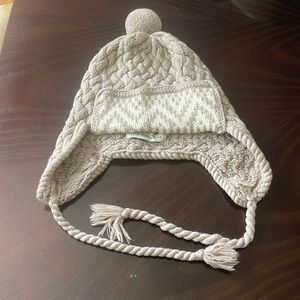 Banana Republic Tan Knit Pom-Pom Hat